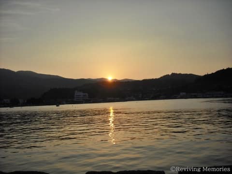 長部漁港の夕陽（1/1）(2010年8月21日)